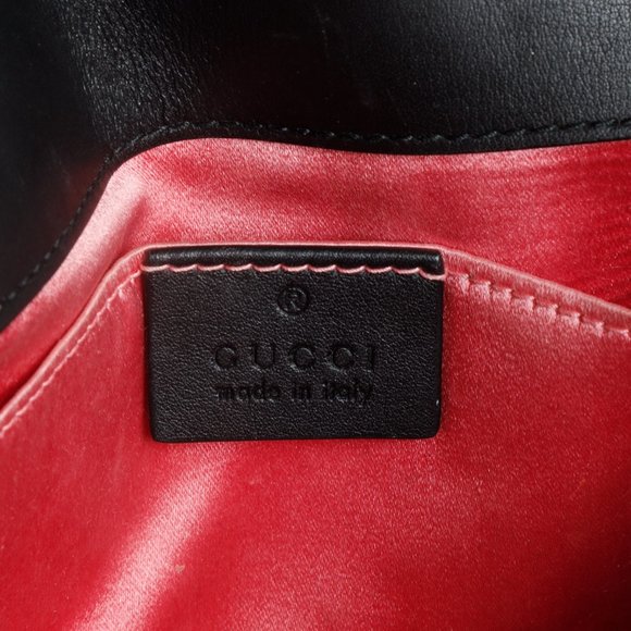SOLD Gucci Mini Black Velvet GG Marmont Shoulder Bag - Picture 11 of 12
